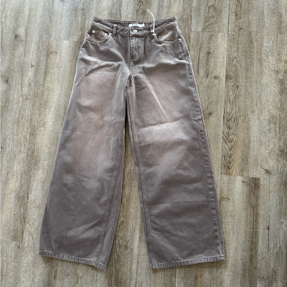 2 Jeans NA-KD Loose Mid Waist Brown Jeans